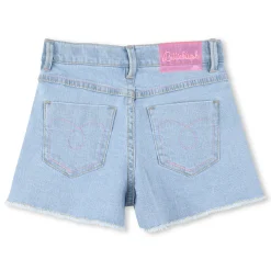 Adjustable denim shorts