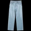 Adjustable sequin jeans