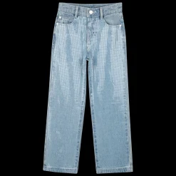 Adjustable sequin jeans