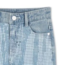 Adjustable sequin jeans