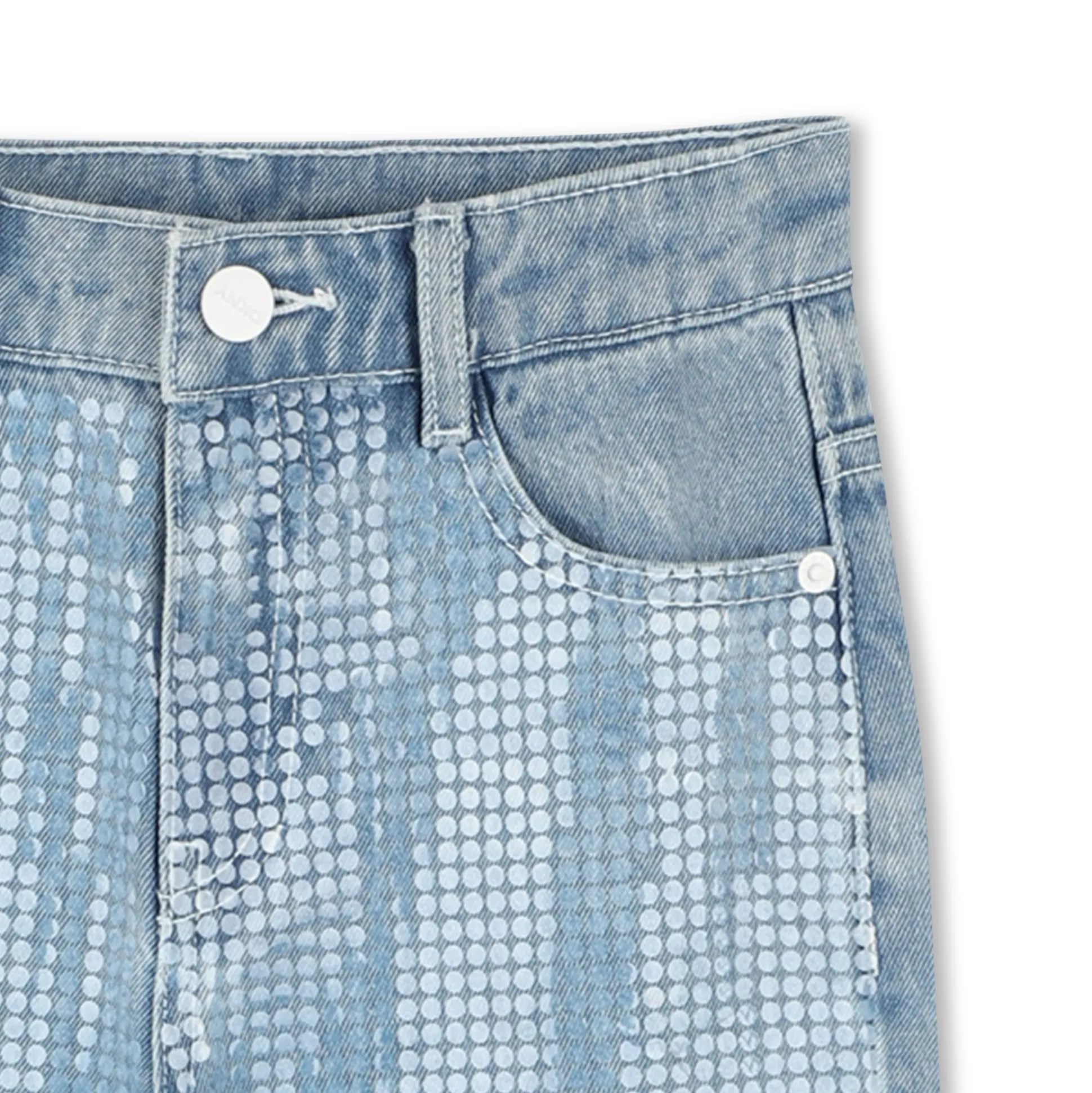 Adjustable sequin jeans