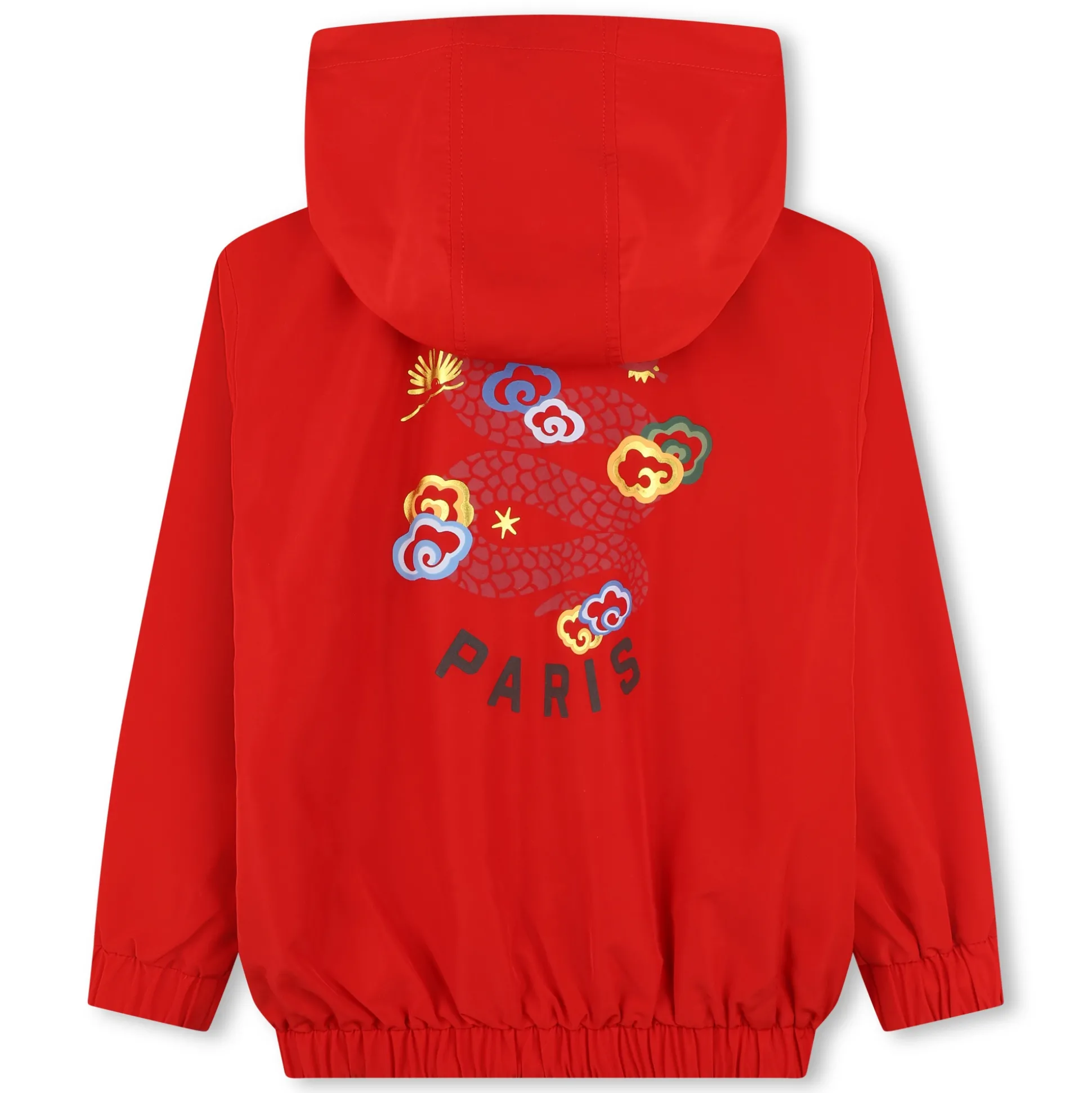 Back-illustrated windbreaker