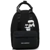 Backpack with decorative badge