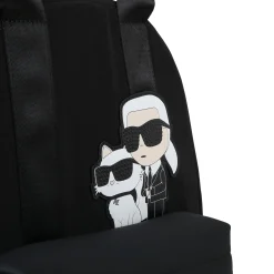 Backpack with decorative badge