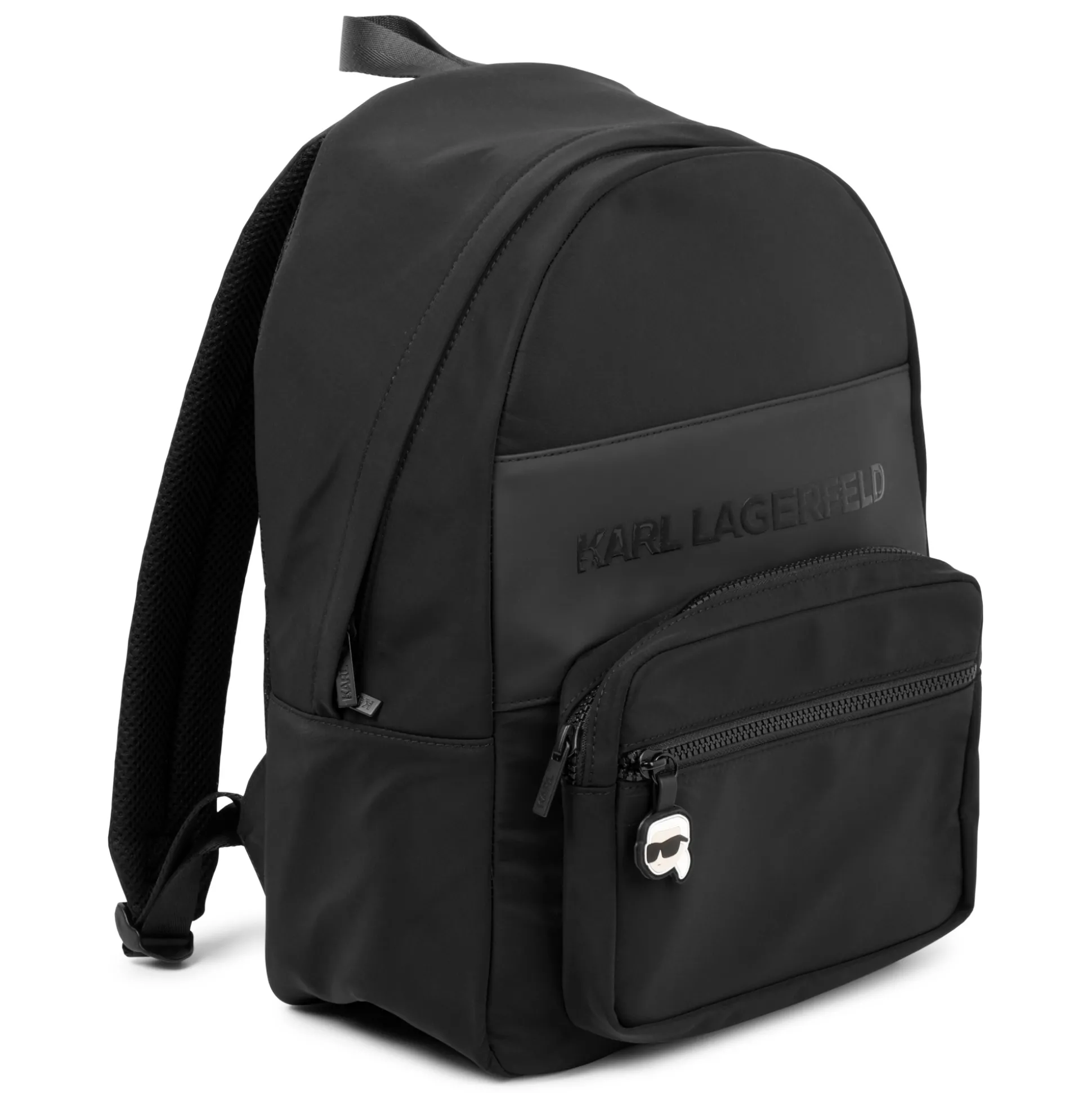 Backpack with raised logo