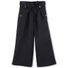 Belted linen trousers