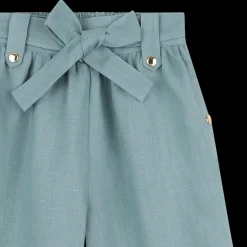 Belted linen trousers