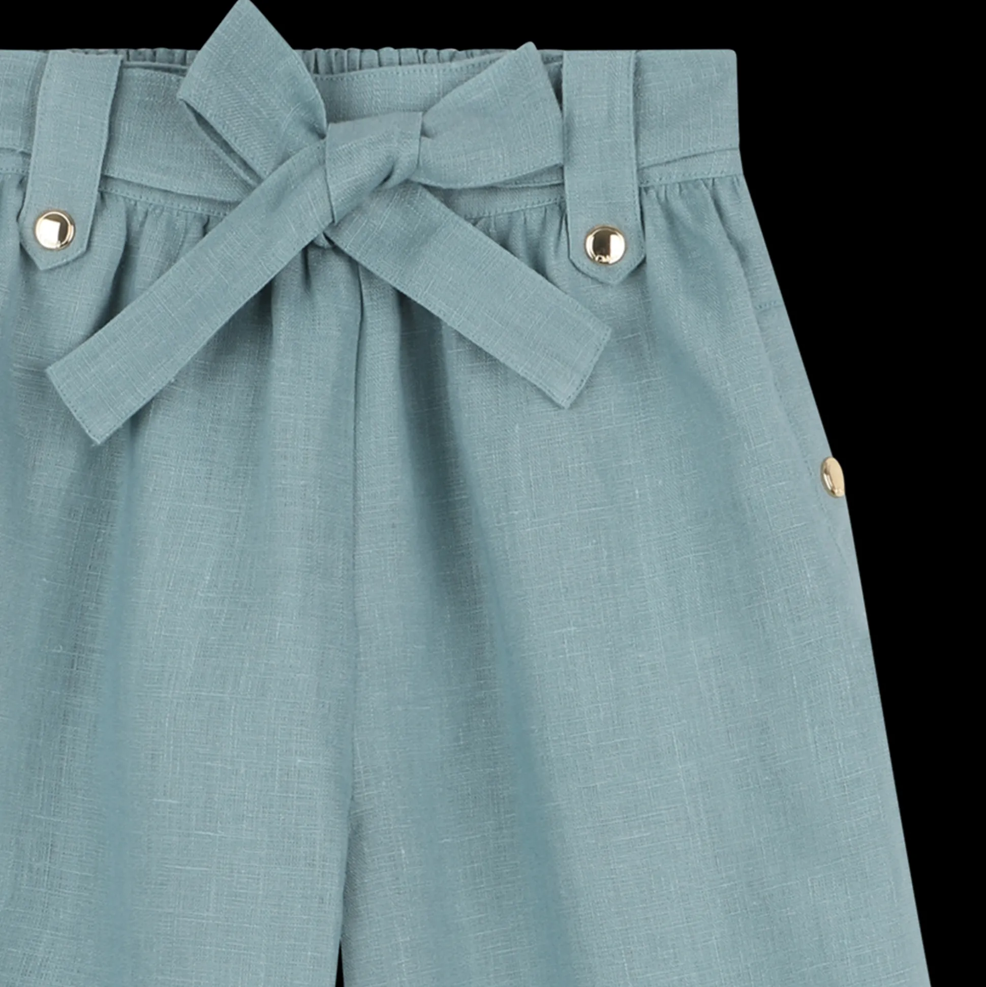 Belted linen trousers