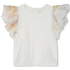 Bimaterial cotton T-shirt