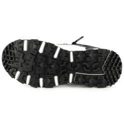 Bi-material lace-up trainers
