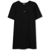Bi-material party dress