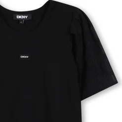Bi-material party dress