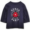 Bi-material T-shirt with print