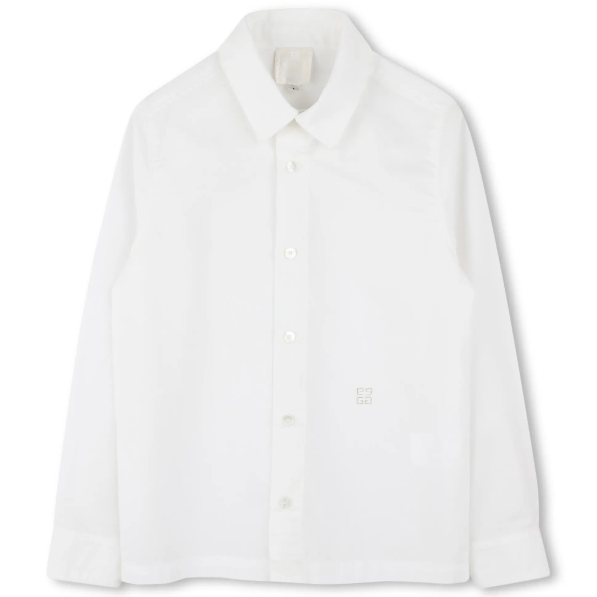 Block-colour poplin shirt