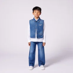 Block-colour poplin shirt