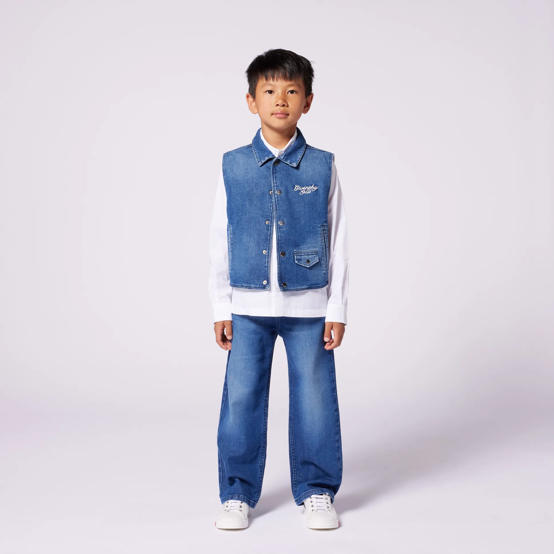 Block-colour poplin shirt