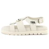 Buckled leather sandals