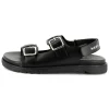 Buckled leather sandals