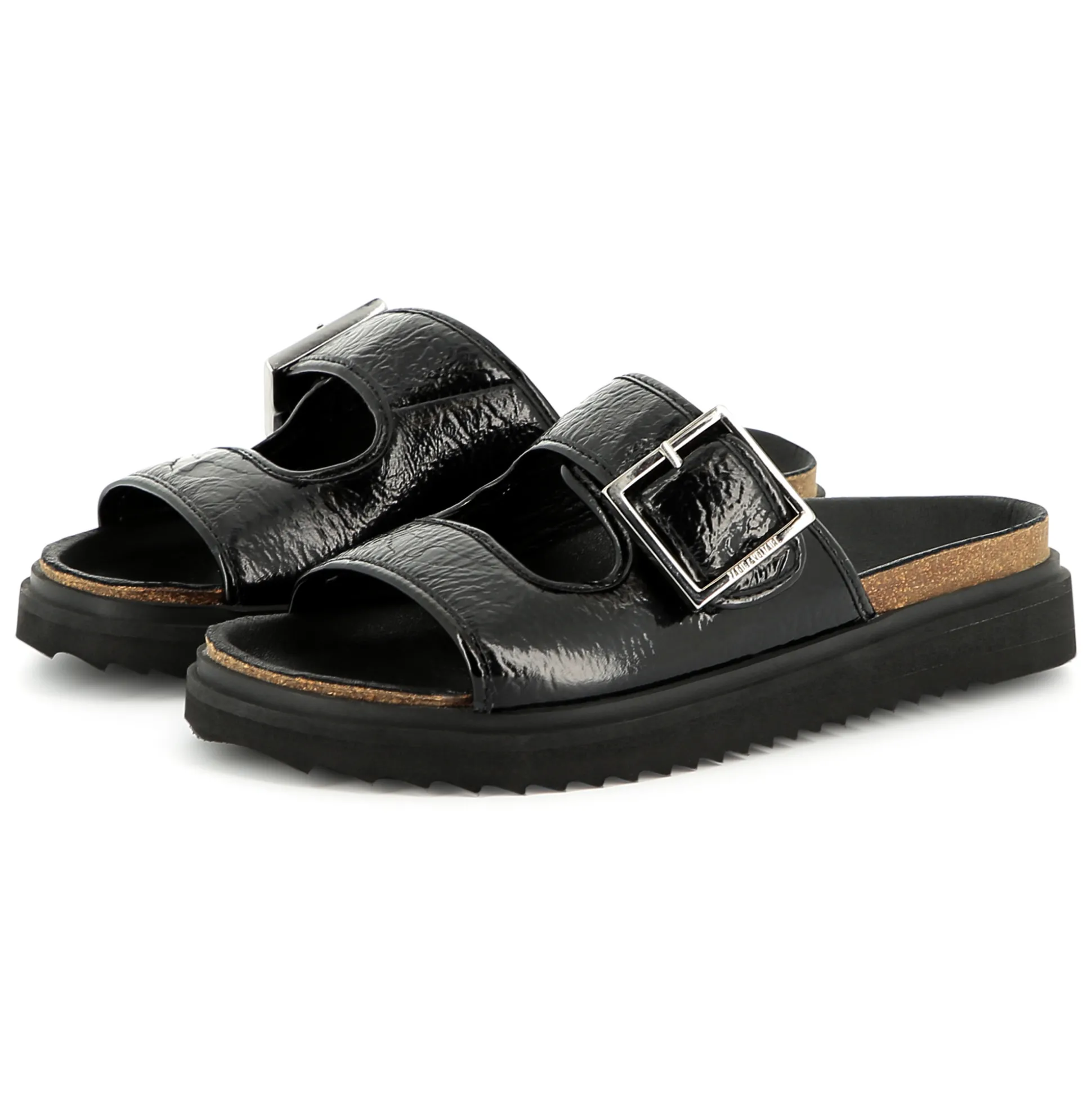 Buckled leather sandals