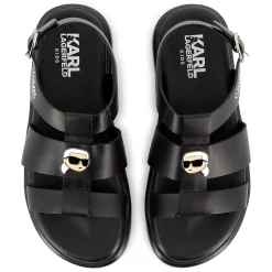 Buckled leather sandals