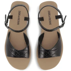 Buckled leather sandals