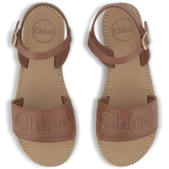 Buckled leather sandals