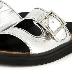 Buckled leather sandals