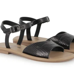 Buckled leather sandals