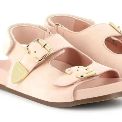 Buckled leather sandals