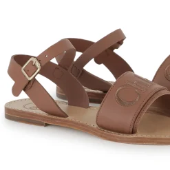 Buckled leather sandals