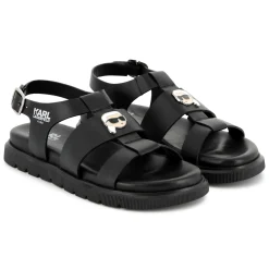 Buckled leather sandals