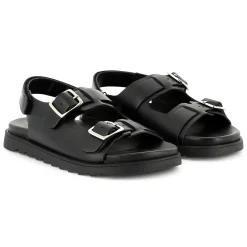 Buckled leather sandals