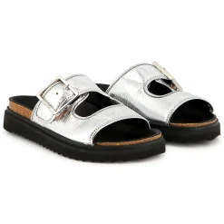 Buckled leather sandals