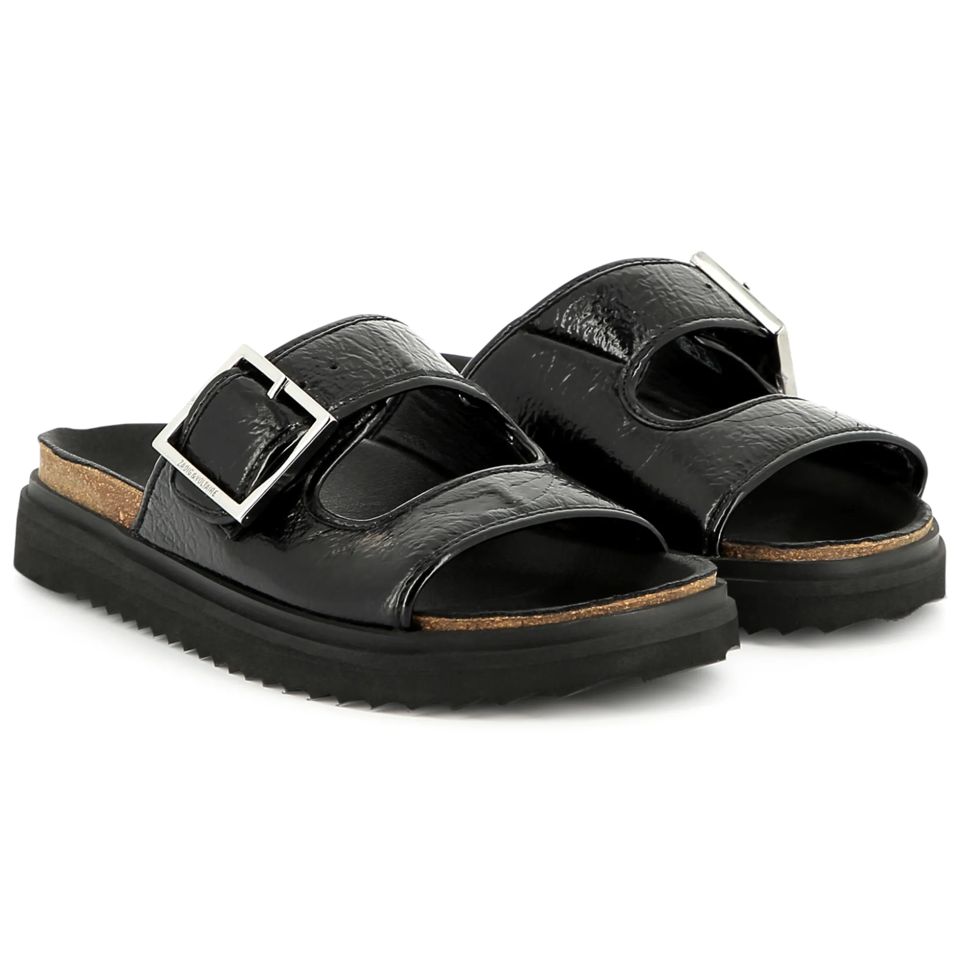 Buckled leather sandals