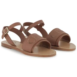 Buckled leather sandals