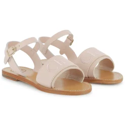 Buckled leather sandals