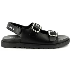 Buckled leather sandals