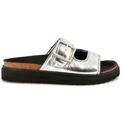 Buckled leather sandals