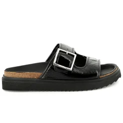 Buckled leather sandals