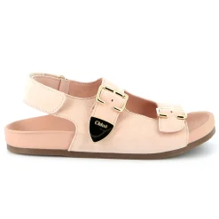 Buckled leather sandals
