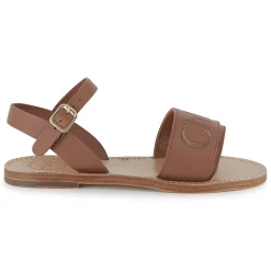 Buckled leather sandals