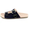 Buckled leather slides