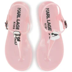 Buckled sandals with badge