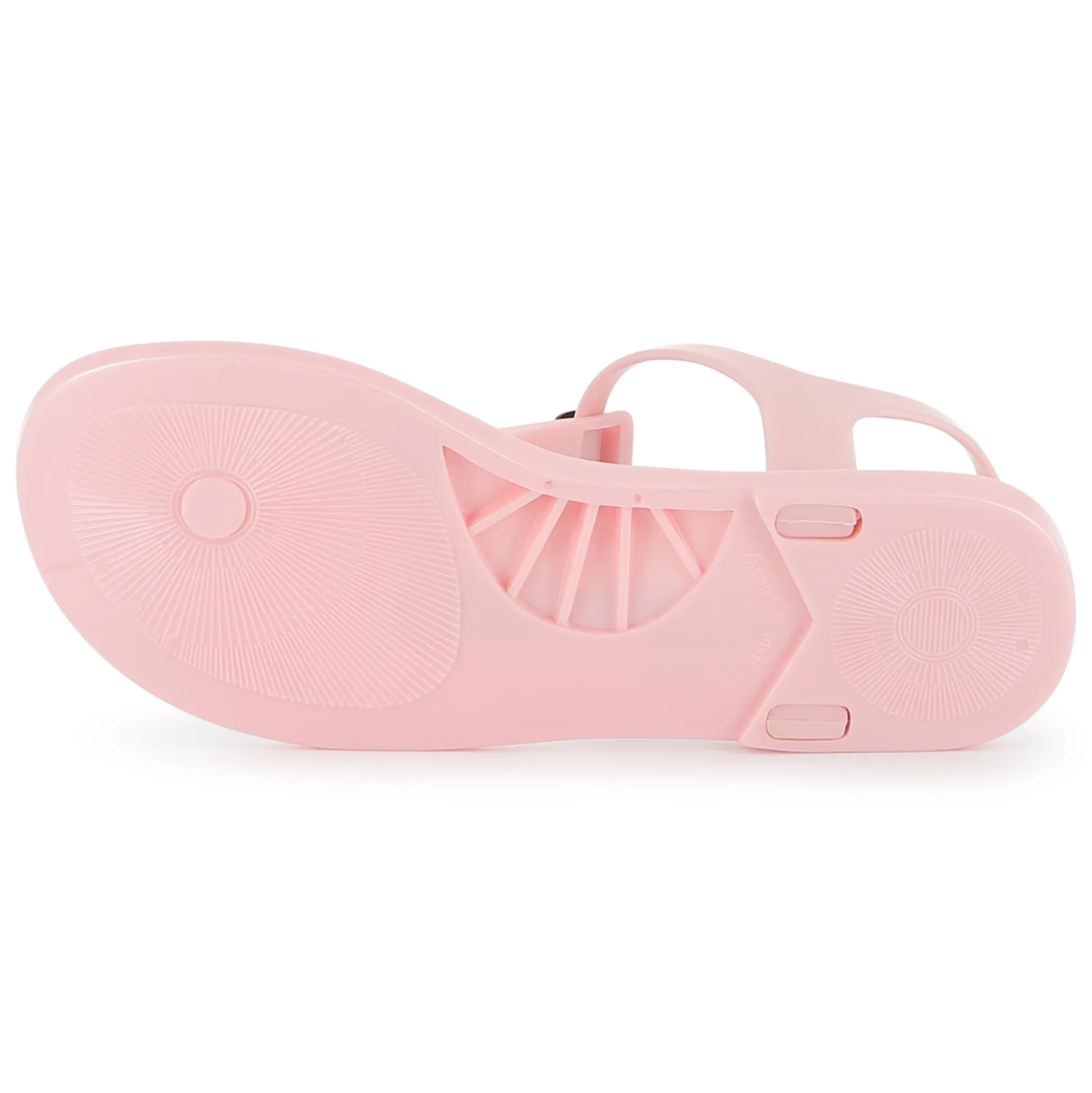 Buckled sandals with badge