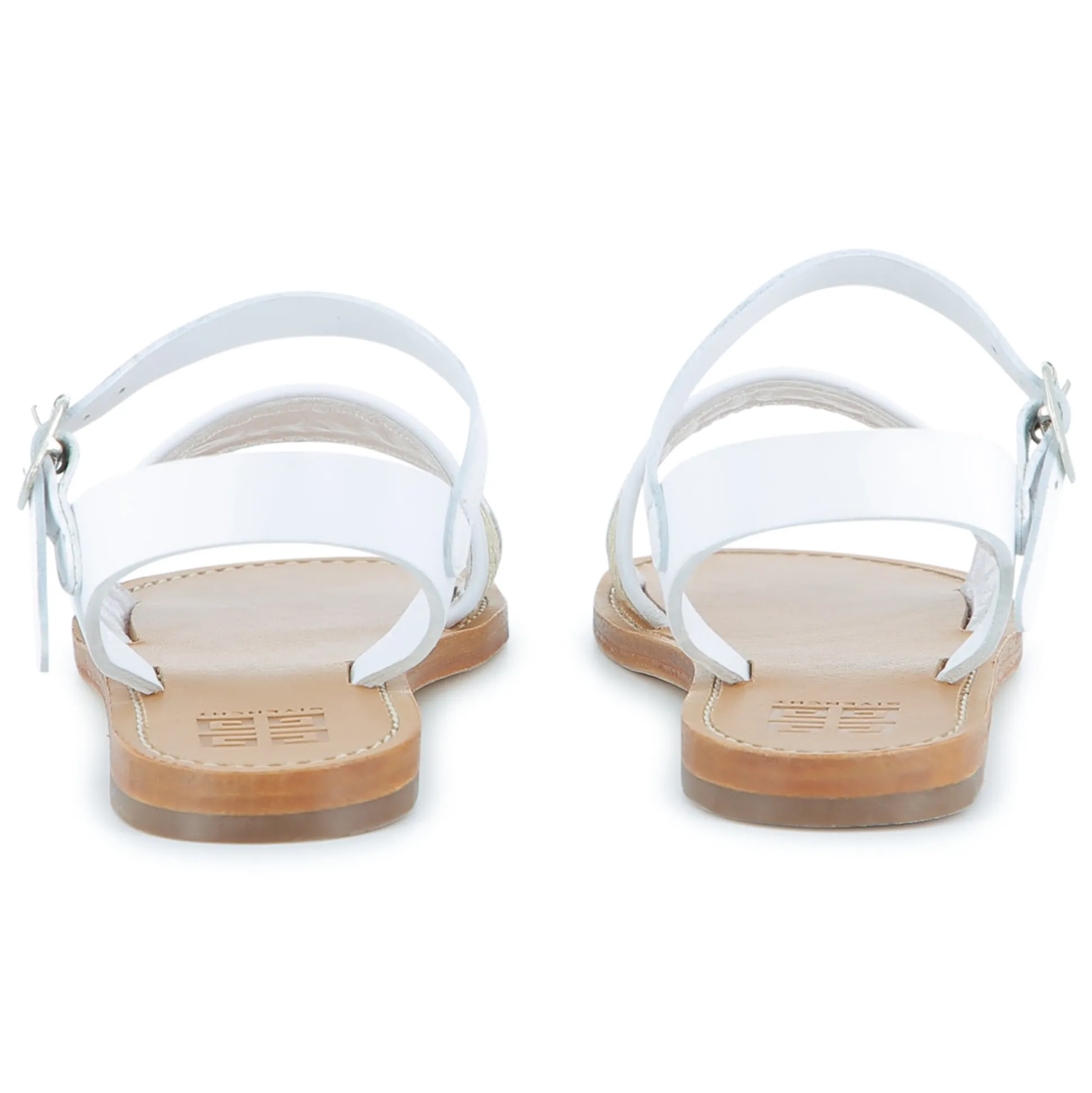 Buckled sandals with leather