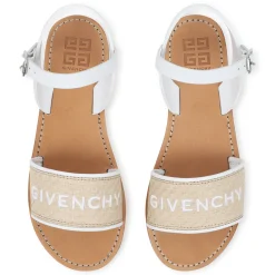 Buckled sandals with leather