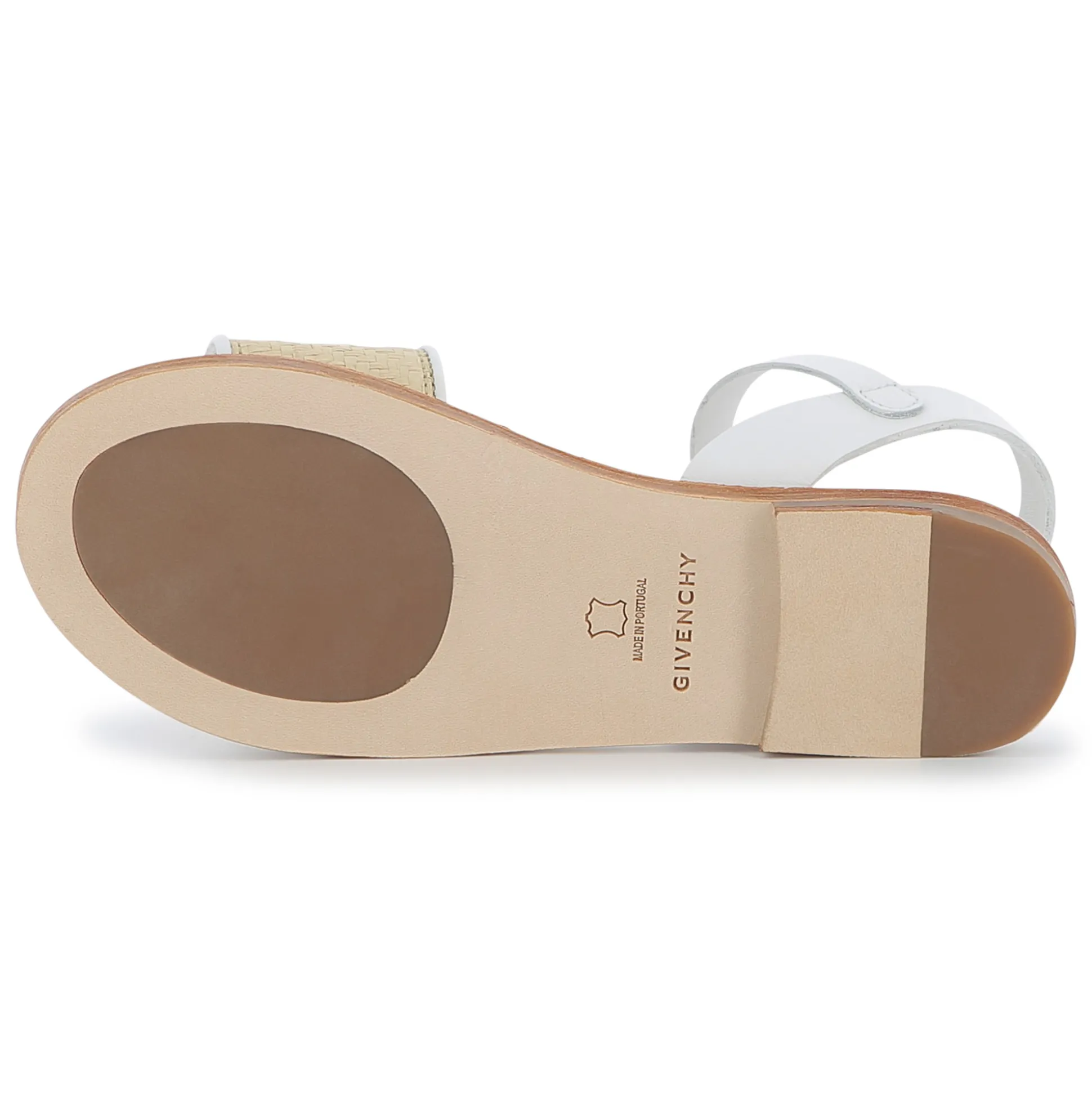 Buckled sandals with leather