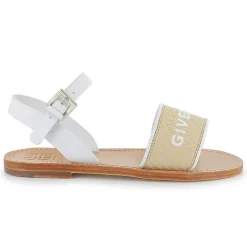 Buckled sandals with leather