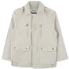Buttoned military-style jacket