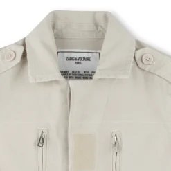 Buttoned military-style jacket